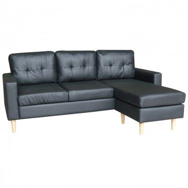 LIANA S BLACK PVC ΓΩΝΙΑ 185Χ126X84εκ. ZITA PLUS 185Χ126X84εκ.