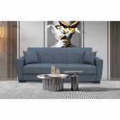 ANIMA GREY ΥΦΑΣΜΑ 3ΘΕΣΙΟΣ ΚΑΝΑΠΕΣ/ΚΡΕΒΑΤΙ ΜΕ ΑΠΟΘ.ΧΩΡΟ 210X80X75εκ. ZITA PLUS 210Χ80Χ75εκ. ΚΡΕΒ.180Χ100