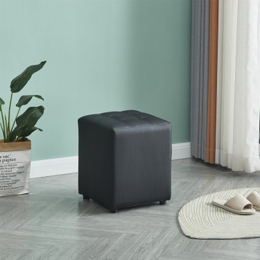 CUBE BLACK PU ΣΚΑΜΠΟ 35X35X42εκ. ZITA PLUS 35X35X42εκ.