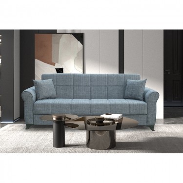 LENA GREY ΥΦΑΣΜΑ 3ΘΕΣΙΟΣ ΚΑΝΑΠΕΣ/ΚΡΕΒΑΤΙ ΜΕ ΑΠΟΘ.ΧΩΡΟ 210X80X75εκ. ZITA PLUS 210Χ80Χ75εκ. ΚΡΕΒ.180Χ100