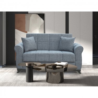 LENA GREY ΥΦΑΣΜΑ 2ΘΕΣΙΟΣ ΚΑΝΑΠΕΣ/ΚΡΕΒΑΤΙ ΜΕ ΑΠΟΘ.ΧΩΡΟ 150Χ80Χ75εκ. ZITA PLUS 150Χ80Χ75εκ. ΚΡΕΒ.125Χ100