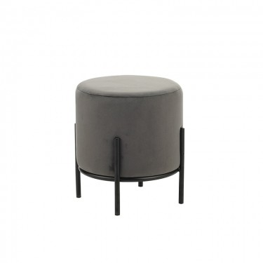 BELLA/R ΣΚΑΜΠΟ GREY VELVET ΥΦΑΣΜΑ Φ.35Χ38εκ. ZITA PLUS Φ.35Χ38εκ.