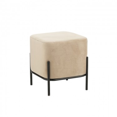 BELLA/S ΣΚΑΜΠΟ BEIGE VELVET ΥΦΑΣΜΑ 36X36Χ38εκ. ZITA PLUS 36X36Χ38εκ.