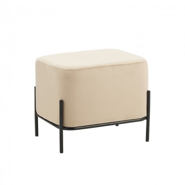 BELLA/L ΣΚΑΜΠΟ BEIGE VELVET ΥΦΑΣΜΑ 48X37Χ39εκ. ZITA PLUS 48X37Χ39εκ.