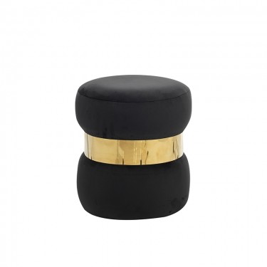 LINDA/R ΣΚΑΜΠΟ BLACK VELVET ΥΦΑΣΜΑ Φ.37Χ43εκ. ZITA PLUS Φ37Χ43εκ.