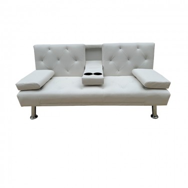 REST WHITE PU ΚΑΝΑΠΕΣ-ΚΡΕΒΑΤΙ 168X88X79εκ. ZITA PLUS ΚΑΝΑΠΕΣ 168X88X79εκ.- ΚΡΕΒ. 168X100X39εκ.