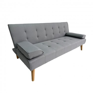 MERYL LIGHT GREY ΥΦΑΣΜΑ ΚΑΝΑΠΕΣ ΚΡΕΒΑΤΙ 170X81X74εκ. ZITA PLUS 170X81X74εκ. - ΚΡΕΒ.170Χ95Χ36εκ.