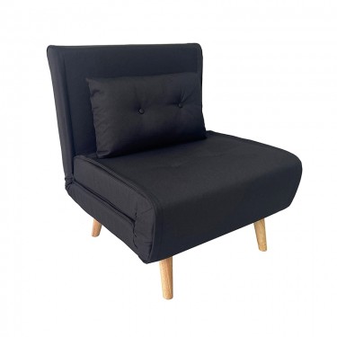 SARA BLACK ΥΦΑΣΜΑ ΠΟΛΥΘΡΟΝΑ/ΚΡΕΒΑΤΙ 75X80X84εκ. ZITA PLUS 75Χ80Χ84εκ. - ΚΡΕΒ.75Χ190Χ32εκ.