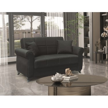 LENA BLACK ΥΦΑΣΜΑ 2ΘΕΣΙΟΣ ΚΑΝΑΠΕΣ/ΚΡΕΒΑΤΙ ΜΕ ΑΠΟΘ.ΧΩΡΟ 150Χ80Χ75εκ. ZITA PLUS 150Χ80Χ75εκ. ΚΡΕΒ.125Χ100