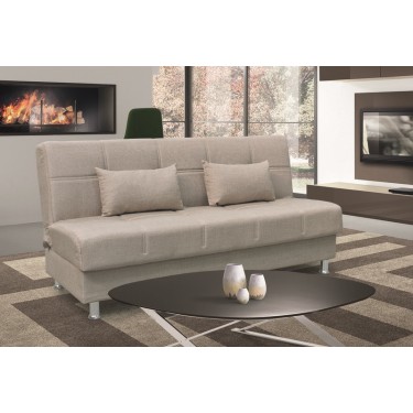 FELINA LIGHT BROWN ΥΦΑΣΜΑ 3ΘΕΣΙΟΣ ΚΑΝΑΠΕΣ/ΚΡΕΒΑΤΙ ΜΕ ΑΠΟΘ.ΧΩΡΟ 182X90X80εκ. ZITA PLUS 182X90X80εκ. ΚΡΕΒ.182X104X47εκ.