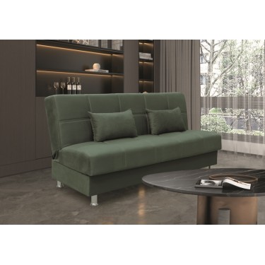 FELINA GREEN ΥΦΑΣΜΑ 3ΘΕΣΙΟΣ ΚΑΝΑΠΕΣ/ΚΡΕΒΑΤΙ ΜΕ ΑΠΟΘ.ΧΩΡΟ 182X90X80εκ. ZITA PLUS 182X90X80εκ. ΚΡΕΒ.182X104X47εκ.