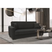 ANIMA BLACK ΥΦΑΣΜΑ 3ΘΕΣΙΟΣ ΚΑΝΑΠΕΣ/ΚΡΕΒΑΤΙ ΜΕ ΑΠΟΘ.ΧΩΡΟ 210X80X75εκ. ZITA PLUS 210Χ80Χ75εκ. ΚΡΕΒ.180Χ100