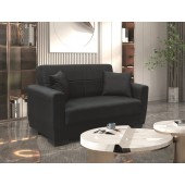 ANIMA BLACK ΥΦΑΣΜΑ 2ΘΕΣΙΟΣ ΚΑΝΑΠΕΣ/ΚΡΕΒΑΤΙ ΜΕ ΑΠΟΘ.ΧΩΡΟ 150Χ80Χ75εκ. ZITA PLUS 150Χ80Χ75εκ. ΚΡΕΒ.125Χ100