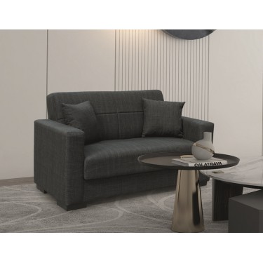 ROVER BLACK ΥΦΑΣΜΑ 2ΘΕΣΙΟΣ ΚΑΝΑΠΕΣ/ΚΡΕΒΑΤΙ ΜΕ ΑΠΟΘ.ΧΩΡΟ 150Χ80Χ75εκ. ZITA PLUS 150Χ80Χ75εκ. ΚΡΕΒ.125Χ100