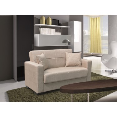 ROVER LIGHT BROWN ΥΦΑΣΜΑ 2ΘΕΣΙΟΣ ΚΑΝΑΠΕΣ/ΚΡΕΒΑΤΙ ΜΕ ΑΠΟΘ.ΧΩΡΟ 150Χ80Χ75εκ. ZITA PLUS 150Χ80Χ75εκ. ΚΡΕΒ.125Χ100