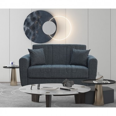 MELINA DARK GREY ΥΦΑΣΜΑ 2ΘΕΣΙΟΣ ΚΑΝΑΠΕΣ/ΚΡΕΒΑΤΙ ΜΕ ΑΠΟΘ.ΧΩΡΟ 150Χ80Χ75εκ. ZITA PLUS 150Χ80Χ75εκ. ΚΡΕΒ.125Χ100