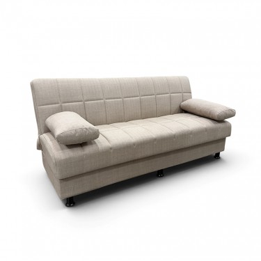 NELY LIGHT BROWN ΥΦΑΣΜΑ 3ΘΕΣΙΟΣ ΚΑΝΑΠΕΣ/ΚΡΕΒΑΤΙ ΜΕ ΑΠΟΘ.ΧΩΡΟ 190X88X82εκ. ZITA PLUS 190X88X82εκ. ΚΡΕΒ.110X190εκ.