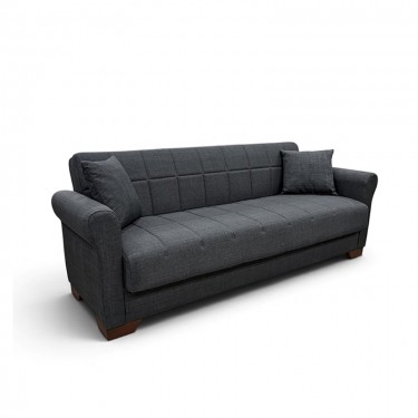 VAVEL DARK GREY ΥΦΑΣΜΑ 3ΘΕΣΙΟΣ ΚΑΝΑΠΕΣ/ΚΡΕΒΑΤΙ ΜΕ ΑΠΟΘ.ΧΩΡΟ 216X85X80εκ. ZITA PLUS 216Χ85Χ80εκ. ΚΡΕΒ.180Χ103εκ.