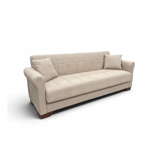VAVEL LIGHT BROWN ΥΦΑΣΜΑ 3ΘΕΣΙΟΣ ΚΑΝΑΠΕΣ/ΚΡΕΒΑΤΙ ΜΕ ΑΠΟΘ.ΧΩΡΟ 216X85X80εκ. ZITA PLUS 216Χ85Χ80εκ. ΚΡΕΒ.180Χ103εκ.