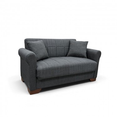 VAVEL DARK GREY ΥΦΑΣΜΑ 2ΘΕΣΙΟΣ ΚΑΝΑΠΕΣ/ΚΡΕΒΑΤΙ ΜΕ ΑΠΟΘ.ΧΩΡΟ 156Χ85Χ80εκ. ZITA PLUS 156Χ85Χ80εκ. ΚΡΕΒ.120Χ103εκ.