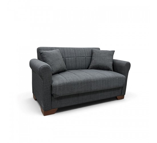 VAVEL DARK GREY ΥΦΑΣΜΑ 2ΘΕΣΙΟΣ ΚΑΝΑΠΕΣ/ΚΡΕΒΑΤΙ ΜΕ ΑΠΟΘ.ΧΩΡΟ 156Χ85Χ80εκ. ZITA PLUS 156Χ85Χ80εκ. ΚΡΕΒ.120Χ103εκ.