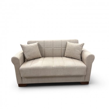 VAVEL LIGHT BROWN ΥΦΑΣΜΑ 2ΘΕΣΙΟΣ ΚΑΝΑΠΕΣ/ΚΡΕΒΑΤΙ ΜΕ ΑΠΟΘ.ΧΩΡΟ 156Χ85Χ80εκ. ZITA PLUS 156Χ85Χ80εκ. ΚΡΕΒ.120Χ103εκ.