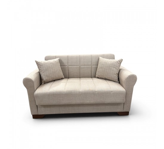 VAVEL LIGHT BROWN ΥΦΑΣΜΑ 2ΘΕΣΙΟΣ ΚΑΝΑΠΕΣ/ΚΡΕΒΑΤΙ ΜΕ ΑΠΟΘ.ΧΩΡΟ 156Χ85Χ80εκ. ZITA PLUS 156Χ85Χ80εκ. ΚΡΕΒ.120Χ103εκ.