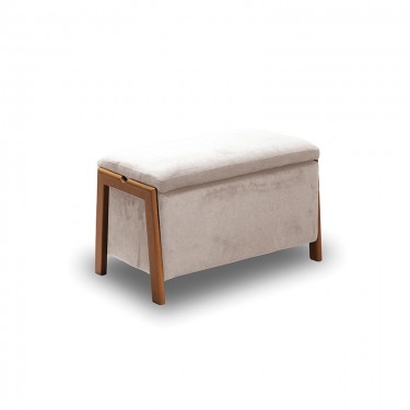DALI ΣΚΑΜΠΟ VELVET BEIGE ΜΕ ΑΠΟΘ. ΧΩΡΟ 75X42X44εκ. ZITA PLUS 75X42X44εκ.