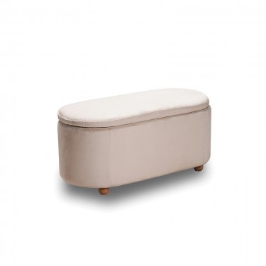 FOSTER ΣΚΑΜΠΟ VELVET BEIGE ΜΕ ΑΠΟΘ. ΧΩΡΟ 99Χ45X45εκ. ZITA PLUS 99Χ45X45εκ.