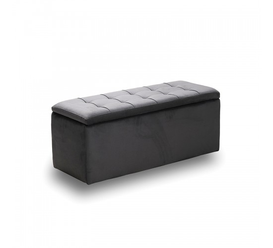LIDO ΣΚΑΜΠΟ VELVET GREY ΜΕ ΑΠΟΘ. ΧΩΡΟ 101X41X42εκ. ZITA PLUS 101X41X42εκ.