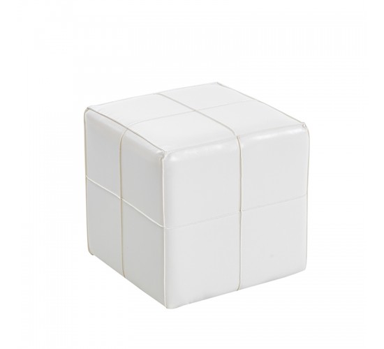 ENZO WHITE PU ΣΚΑΜΠΟ 31X31X31εκ. ZITA PLUS 31X31X31εκ.