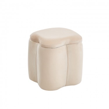 FIONA ΣΚΑΜΠΟ VELVET BEIGE ΜΕ ΑΠΟΘ. ΧΩΡΟ 30X30X34εκ. ZITA PLUS 30X30X34εκ.
