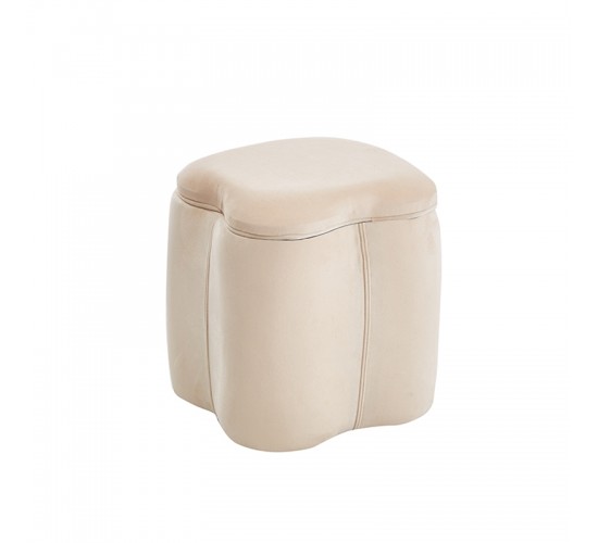 FIONA ΣΚΑΜΠΟ VELVET BEIGE ΜΕ ΑΠΟΘ. ΧΩΡΟ 30X30X34εκ. ZITA PLUS 30X30X34εκ.