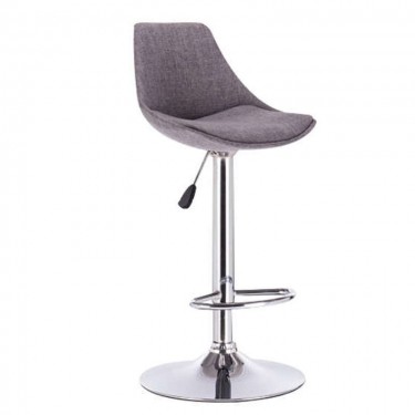 Σκαμπό Μπάρ 2τμχ Bar88 Grey Ύφασμα 38x46x105εκ. ZITA PLUS 38Χ46Χ63-85/83-105εκ.