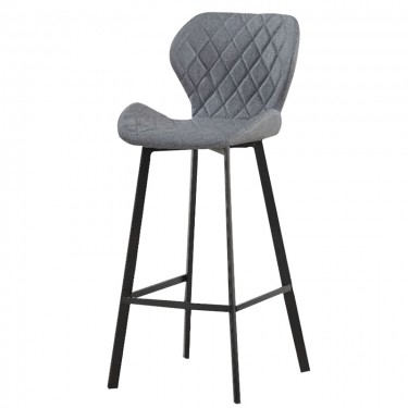 Σκαμπό Μπάρ 2τμχ Martin 73εκ. Γκρί Ύφασμα 45x49x73-106εκ. ZITA PLUS 45X49X73-106εκ.