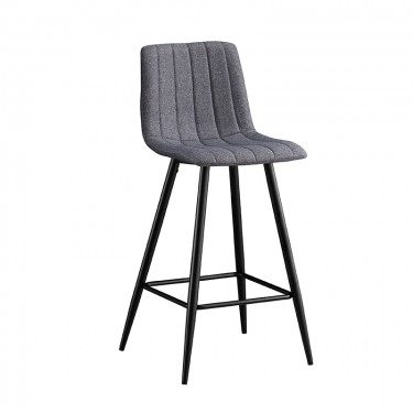 Σκαμπό Μπάρ 4τμχ Nero Γκρί Ύφασμα 47x49x72-104εκ. ZITA PLUS 47X49X72-104εκ.