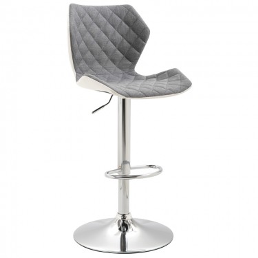 Σκαμπό Μπάρ 2τμχ Bar90 Γκρί Ύφασμα 47x50x114εκ. ZITA PLUS 47Χ50Χ58-81/92-114εκ.