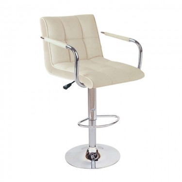 Σκαμπό Μπάρ 2τμχ Bar54 Κρέμ Pu 52x50x112εκ. ZITA PLUS 52X50X63-91/83-112εκ.