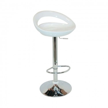 Σκαμπό Μπάρ 2τμχ Bar18 Λευκό Abs 46x39x97εκ. ZITA PLUS 46X39X61-82/76.5-97εκ.