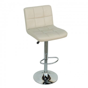 Σκαμπό Μπάρ 2τμχ Bar40 Cream Pu 43x52x113εκ. ZITA PLUS 43X52X60-92/81-113εκ.