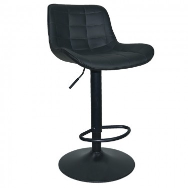 Σκαμπό Μπάρ 2τμχ Bar93 Black Pu 48x50x106εκ. ZITA PLUS 48Χ50Χ60-80/85-106εκ.