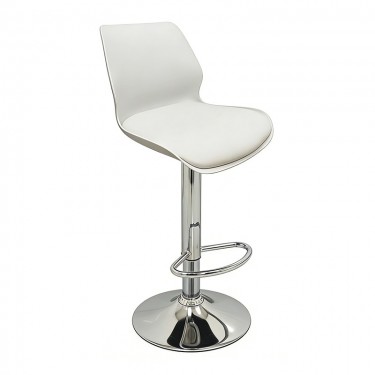 BAR49 WHITE PU/PVC(Σ2)ΣKAMΠO ΜΕ ΑΜΟΡΤΙΣΕΡ 39X45X102εκ. ZITA PLUS 39X45X62-84/78-102εκ.