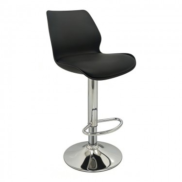 Σκαμπό Μπάρ 2τμχ Bar49 Black Pu/Pvc 39X45X102εκ. ZITA PLUS 39X45X62-84/78-102εκ.