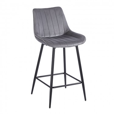 REPO GREY VELVET ΥΦΑΣΜΑ 66εκ. ΣΚΑΜΠΟ ΜΕΤΑΛΛΙΚΟ 48X49X66-96εκ. ZITA PLUS 48X49X66-96εκ.