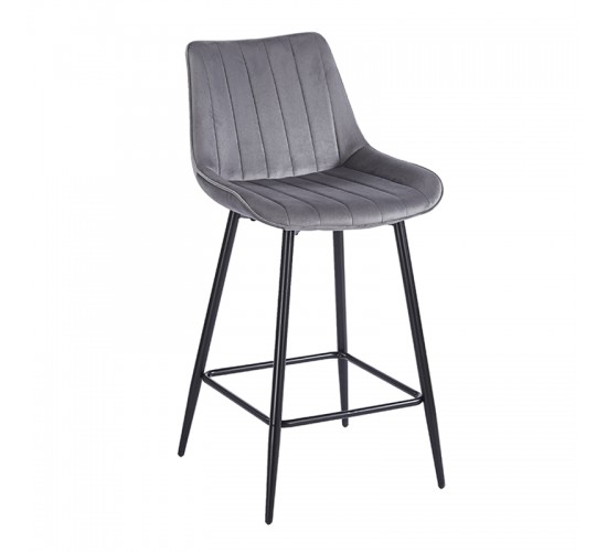 REPO GREY VELVET ΥΦΑΣΜΑ 66εκ. ΣΚΑΜΠΟ ΜΕΤΑΛΛΙΚΟ 48X49X66-96εκ. ZITA PLUS 48X49X66-96εκ.