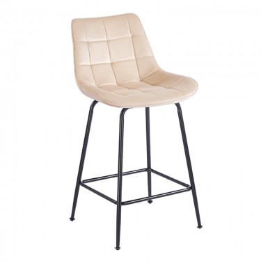 ERMINA BEIGE VELVET ΥΦΑΣΜΑ 64εκ. ΣΚΑΜΠΟ ΜΕΤΑΛΛΙΚΟ 49X50X64-94εκ. ZITA PLUS 49X50X64-94εκ.