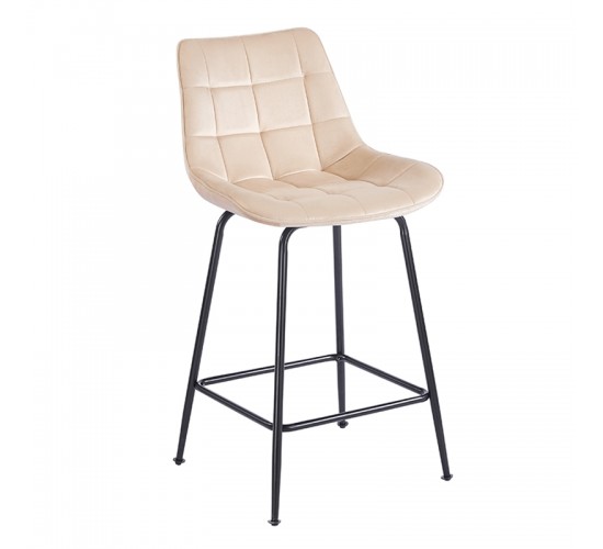 ERMINA BEIGE VELVET ΥΦΑΣΜΑ 64εκ. ΣΚΑΜΠΟ ΜΕΤΑΛΛΙΚΟ 49X50X64-94εκ. ZITA PLUS 49X50X64-94εκ.