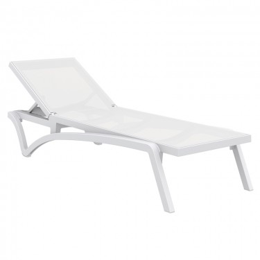 PACIFIC ΞΑΠΛΩΣΤΡΑ WHITE/WHITE ΠΟΛ/ΝΙΟΥ 193X68X35εκ. SIESTA 193X68X35εκ.