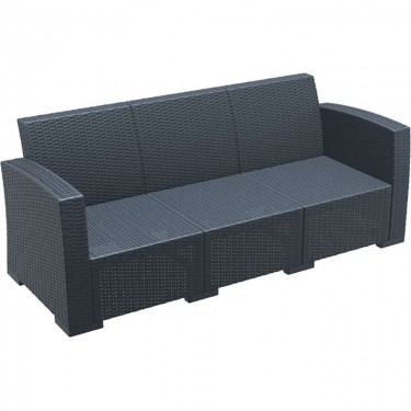 MONACO DARK GREY 3ΘΕΣΙΟΣ ΚΑΝΑΠΕΣ ΠΟΛ/ΝΙΟΥ 198X79X79εκ. SIESTA 198X79X79εκ.
