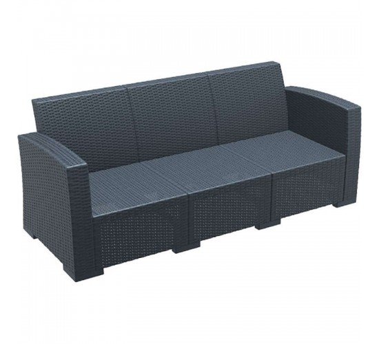 MONACO DARK GREY 3ΘΕΣΙΟΣ ΚΑΝΑΠΕΣ ΠΟΛ/ΝΙΟΥ SIESTA 198X79X79εκ.